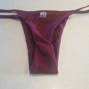 Bikini cheeky bottoms small wine burgundy
